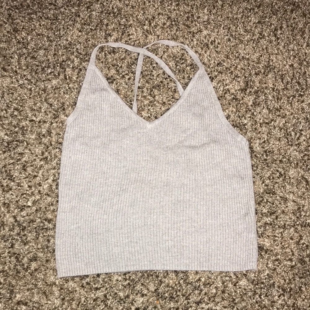 Grey crop top